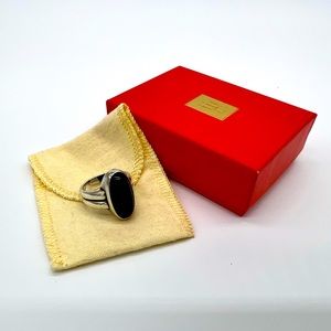James Avery Oval Black Onyx Stone Retired Design Ring Size 9